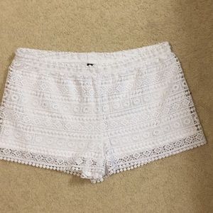 flowy white shorts